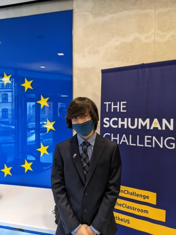 Will Kielm (BA'23) at the EU Schuman Challenge 2021
